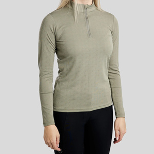 Camisas de equitación para mujer al por mayor, ropa ecuestre personalizada superior con capa base, camisa de equitación ajustada y cómoda de primera calidad - Product Image 5