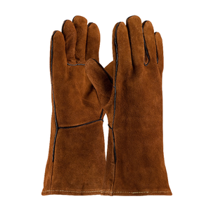 ถุงมือเชื่อมหนังปลอดภัยถุงมือเชื่อมด้วยฝ่ามือเสริม - Product Image 6