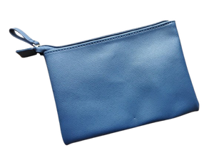 Premium Simili <b>Leather</b> Fashion Zipper Pouch with Silk Lining for Women Travel <b>Toiletry</b> & Cosmetic <b>Bag</b> Wrist Strap Custom Logo - Product Image 3