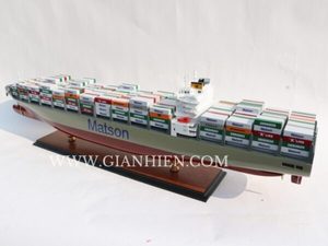 Gia Nhien Fabricant Approuvé Conception Personnalisée quantité minimale de commande Basse Navires Commerciaux DANIEL K INOUYE MODÈLE DE BATEAU EN BOIS _ ARTISANAT EN BOIS - Product Image 6