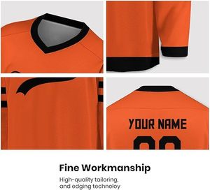 Maillot de hockey sur glace personnalisé, nouvelle arrivée, dernier design, multicolores, respirant, maillot vierge, impression par transfert thermique, service OEM personnalisé - Product Image 3