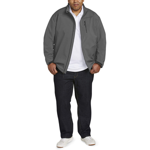 Veste Softshell légère pour homme pour l'hiver par temps froid avec fermeture à col montant haut Logo veste Softshell pour homme - Product Image 3