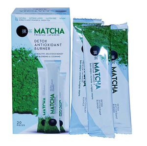 Organik toz yeşil çay çay tozu 100% tatlandırılmamış japon aromalı Matcha, 20 tek servis paketi - Product Image 1