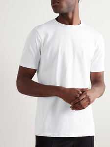 เสื้อยืดโอเวอร์ไซส์ผู้ชาย ผ้าคอตตอนหนา คุณภาพสูง 240 แกรม สีขาว ทรงโอเวอร์ไซส์  คอทรงโอ แขนสั้น  รับสกรีนโลโก้ - Product Image 3