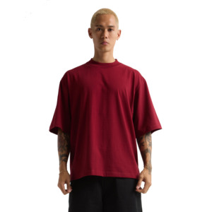 T-shirt à épaules tombantes 100% coton de haute qualité personnalisé et lourd Streetwear OEM Vêtements décontractés pour hommes dans des couleurs personnalisées - Product Image 1