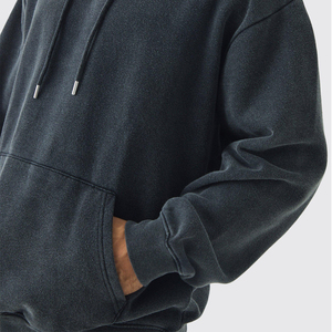 Vente en gros de sweats à capuche vierges de haute qualité pour hommes sweats à capuche décontractés à la mode en peluche épaissie à manches longues logo personnalisé sweat à capuche pour hommes 2025 - Product Image 4