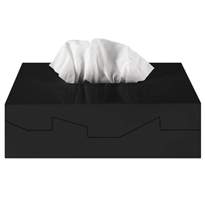 Spirella Silhouette Collection, Boîte à mouchoirs 24,8x12,8x8 cm, ABS, Noir - Product Image 1