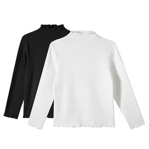 Camiseta de Manga Larga con Cuello Alto para Niños de 2 a 12 Años, de Algodón y Elastano Estampado, Ropa para Bebés, Niños y Niñas, Camiseta Sólida para Niños - Product Image 1
