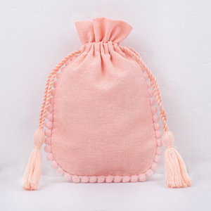 Ensemble de 2 sacs en coton doux avec cordon de serrage, logo personnalisé disponible, réutilisables, durables, vintage, ajustables, pochettes cadeaux, bijoux - Product Image 6