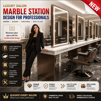 Meubles de salon, chaise de salon de coiffure, présentoir LED, mobilier d'extérieur, présentoir à parfums, vitrine, présentoir personnalisé pour maquillage et ongles