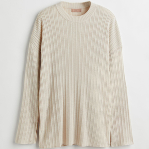Mujeres 100% algodón ropa de calle de lujo de gran tamaño bordado Jumper suéter cuello redondo en relieve pareja sudadera mujeres - Product Image 5