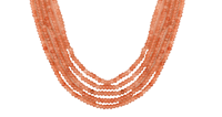 Vendeur chaud perlé 7 doublure collier en couches de pierres précieuses naturelles Orange Jade collier pour femmes bijoux en pierres précieuses collier de fête des mères