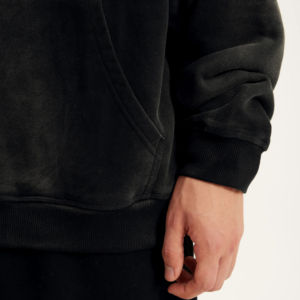 Nouveaux sweats à capuche en coton 100% pour hommes, vente en gros, teinture unie, streetwear, logo personnalisé brodé, poids lourd pour l'hiver - Product Image 4