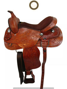 Selle en cuir véritable légère de qualité supérieure pour la course de barils western, le rodéo, la performance, équipement d'équitation artisanal pour concours hippique - Product Image 2