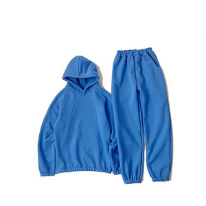 Ensemble de survêtement imprimé uni de haute qualité pour hommes adultes avec capuche |   Vêtements de sport écologiques 100% coton personnalisés - Product Image 6