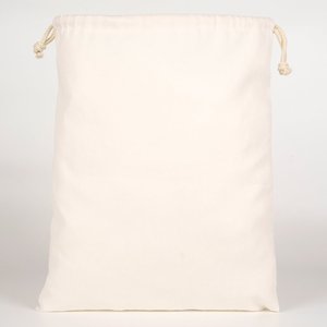 16 X 20 (40 X 50 Cm) Organic Cotton Drawstring <b>Pouch</b> Embroidered Logo Screen for Watches Crafts Customizable 4 oz <b>Laminated</b> - Product Image 6