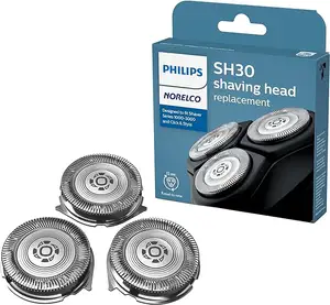 Philips Norelco Authentique SH30/52 Têtes de rasage compatibles avec Norelco Shaver Series 1000, 2000, 3000 et 5000X et arrondies