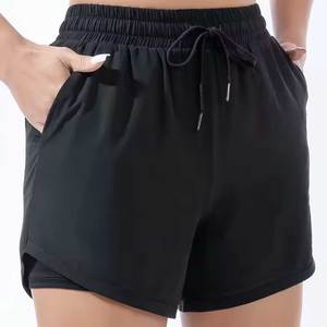 Shorts de sport respirants pour femmes Shorts d'entraînement de gymnastique coupe ample chauds Yoga inspiré course à tricoter taille haute tricoté - Product Image 5