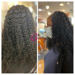 Vente en gros 12 Pouces Kinky Curl Vierge Remy Extension de Cheveux Transparent Dentelle Matériel HD pour Suisse Dentelle Perruque Vietnamien Cheveux Humains - Product Image 5