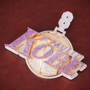 Pendentif personnalisé de forme ronde en forme de diamant cultivé en laboratoire Style Hip Hop 925 argent Logo nom pendentif à breloque bijoux - Product Image 4