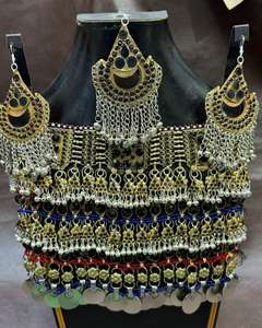 Tailles et couleurs personnalisées ensembles de bijoux de mode afghan meilleur mariage et fête porter des bijoux afghans collier boucles d'oreilles ensembles - Product Image 2