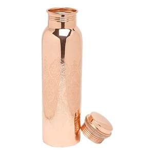 Botella de cobre de la mejor calidad y más vendida con tacto plateado para mejorar la salud y deportes reutilizables gratuitos al aire libre beneficios para la salud Metal - Product Image 2