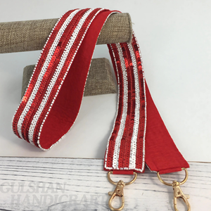 Sangle de sac à main perlée et pailletée Sangle de remplacement pour sac à main élégant avec perles scintillantes et paillettes pour les occasions quotidiennes et spéciales - Product Image 6