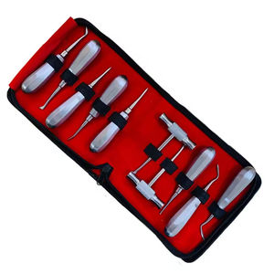 Kit de elevadores de raíces dentales con logotipo personalizado Instrumentos de extracción de dientes de acero inoxidable con formas y diseños personalizados - Product Image 2