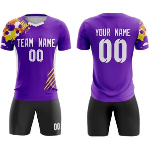 Kit de maillot de football Impression par sublimation personnalisée Tissu à séchage rapide OEM Teamwear Adultes Jeunes Tailles Usine Livraison rapide - Product Image 1