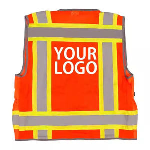 Gilet de sécurité respirant réfléchissant Hi Vis Construction Worker personnalisé pour hommes femmes vêtements de sécurité haute visibilité - Product Image 3