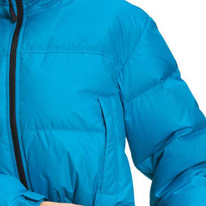 Ropa de abrigo de invierno personalizada para mujer, abrigo de burbujas con cremallera, chaquetas acolchadas recortadas, chaqueta acolchada de manga larga de fabricante OEM - Product Image 4