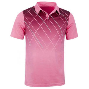 Personnalisé pour hommes solide pour chemise Impression par sublimation Respirant Anti-rides Séchage rapide Polyester Tissu Sportswear Golf Tennis Team - Product Image 6