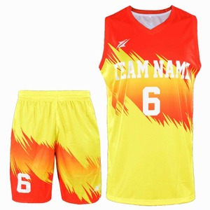 Balle de basket imprimée design OEM, ensembles de maillots de sport, uniformes de basket-ball personnalisés respirants pour l'équipe - Product Image 4