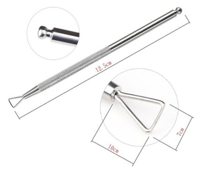 1pc Silver Cuticle <b>Remover</b> Pusher UV Gel <b>Nail</b> Polish <b>Remover</b> Stainless Steel Dead Skin <b>Remover</b> Manicure Pedicure <b>Nail</b> Care <b>Tools</b> - Product Image 4