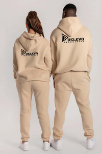 Ensemble sweat-shirt et pantalon de survêtement ample à jambes larges en coton 100% uni personnalisé unisexe streetwear, effet délavé à l'acide - Product Image 5