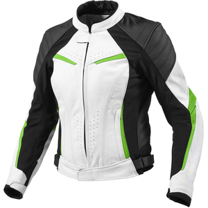Women's Protective Biker <b>Motorcycle</b> Leather <b>Jacket</b> Breathable Windproof Waterproof Racing Style Customizable Front <b>Summer</b> Winter - Product Image 1