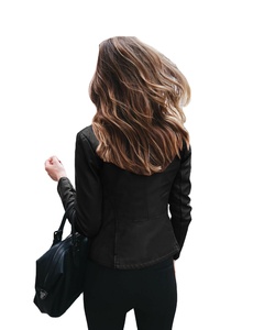 Nueva llegada Chaquetas de cuero de moda para mujer Chaquetas de cuero de piel de oveja para mujer con diseños personalizados de botón - Product Image 4