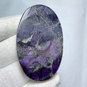 นักออกแบบธรรมชาติ 100% สีม่วง Purpurite หลวมอัญมณีขนาดสอบเทียบของแท้สําหรับเครื่องประดับใช้ในราคาขายส่ง OEM จํานวนมาก - Product Image 1