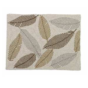 ร้อนขายแฮนด์เมดสีเบจและทองลูกปัดแก้วตารางตกแต่งลูกปัดสถานที่ Mat ลูกปัดแก้วชาร์จสําหรับโต๊ะรับประทานอาหาร - Product Image 3