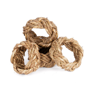 Seagrass <b>cloth</b> napkin holder rings <b>table</b> styling wholesale natural sea grass ring for napkins - Product Image 2