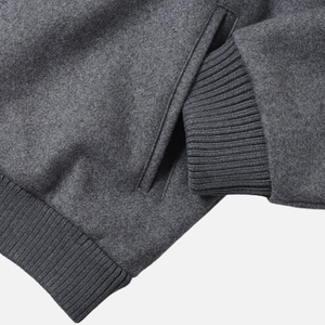 Chaquetas universitarias de talla grande personalizadas de la mejor calidad, manga completa, invierno, Letterman Bomber Stand, Hip Hop Varsity, estampado blanco - Product Image 4