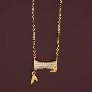 92.5 Silver Necklace 176512 Rhodium Gold Plated Titanium <b>Copper</b> Alloy <b>Copper</b> <b>Chain</b> Featuring Link Number Diamond for Party Gift - Product Image 1