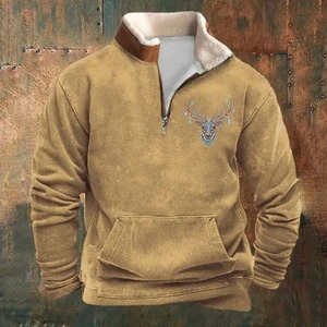 Sudaderas con capucha clásicas Sudaderas cómodas de moda para hombres para uso diario Trajes casuales Fabricación básica Mezcla de algodón - Product Image 4