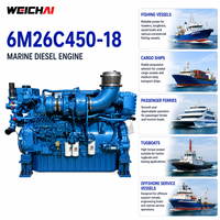 Moteur diesel marin SCDC Weichai série M26 450 ch 6 cylindres 6M26C450-18 pour navires d'ingénierie et bateaux de transport
