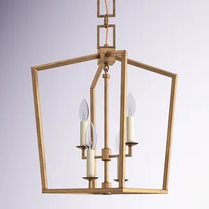 Lámpara colgante de techo de metal Lámpara de araña con acabado Chapado en cobre Iluminación redonda Decoración elegante LED Interior 50 1 pieza - Product Image 5