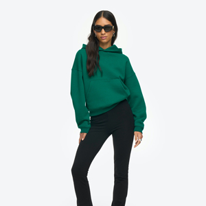 Elegante XS Pullover Sudadera con capucha para mujer de talla grande con estampado personalizado Gym Fleece Front Winter Logo Cordones con capucha Collar - Product Image 5