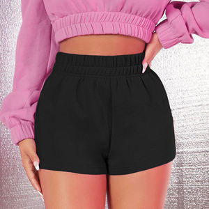 Pantalones Cortos Deportivos de Cintura Alta Elástica para Mujer, de Secado Rápido, Ecológicos, de Color Sólido, Corte Regular, Casuales, para Verano - Product Image 4