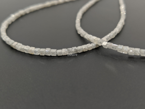 Cuentas de Cubo de Diamante Blanco Lustre LD0027, Naturales, Brillantes, de Forma Elegante, Facetadas, en Caja de 14 Pulgadas para la Fabricación de Joyas - Product Image 3