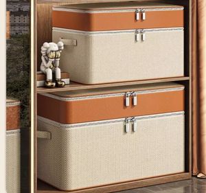 Extra Large <b>Storage</b> <b>Bag</b> with Lid New Two-layer Non-woven <b>Storage</b> <b>Bag</b> for Organizing and Storing Quilts Clothing Toys - Product Image 3