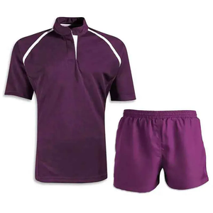 Uniformes de rugby personnalisés 100% polyester respirant maillot de rugby de haute qualité ensembles de shorts assortis - Product Image 5